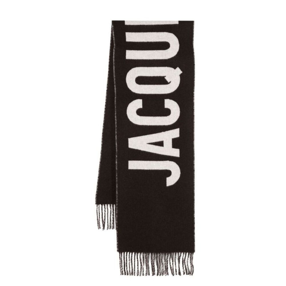 Jacquemus Men Logo Wool Scarf